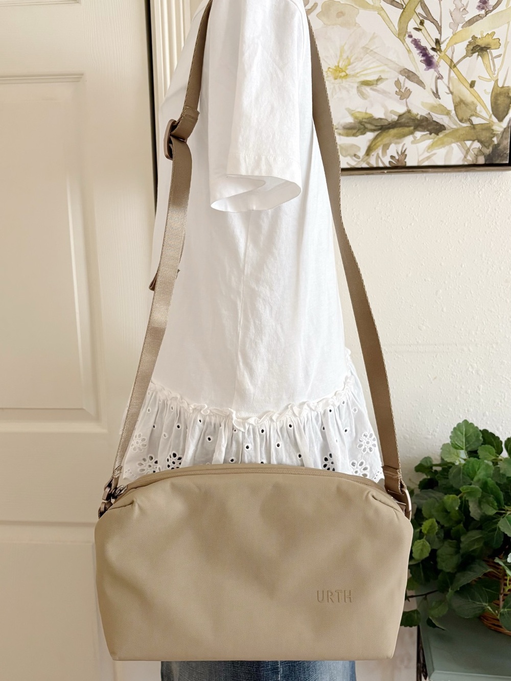 Urth Neutral Beige Crossbody Bag for Women